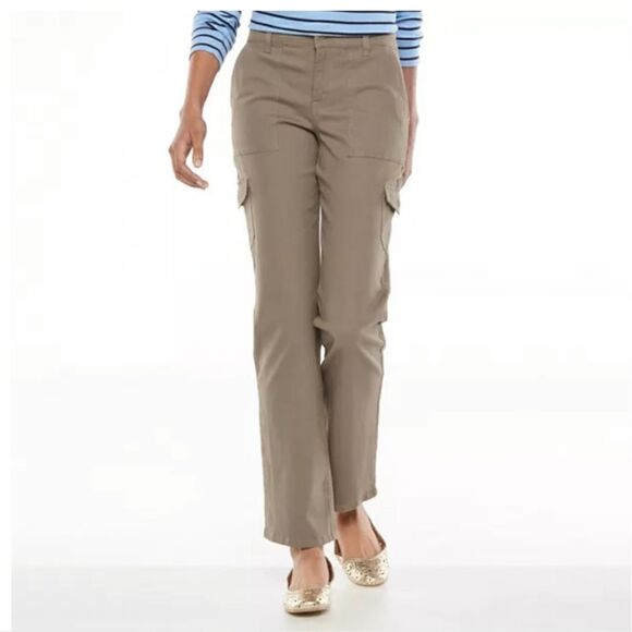 Take 50% OFF- Gloria Vanderbilt Cargo Twill Pants Women's, Size-10 - Picture 1 of 9